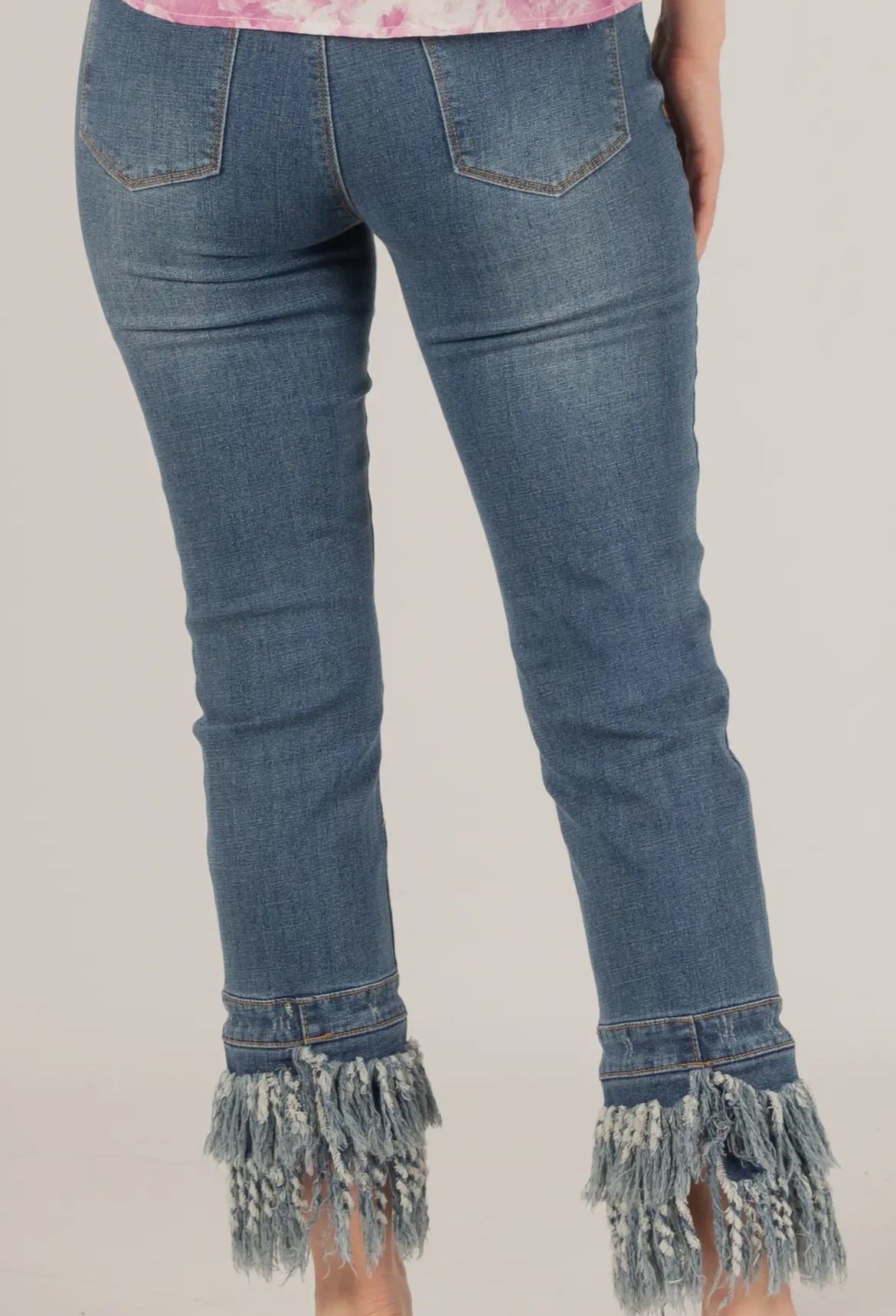 Before You Denim Fringe Jeans