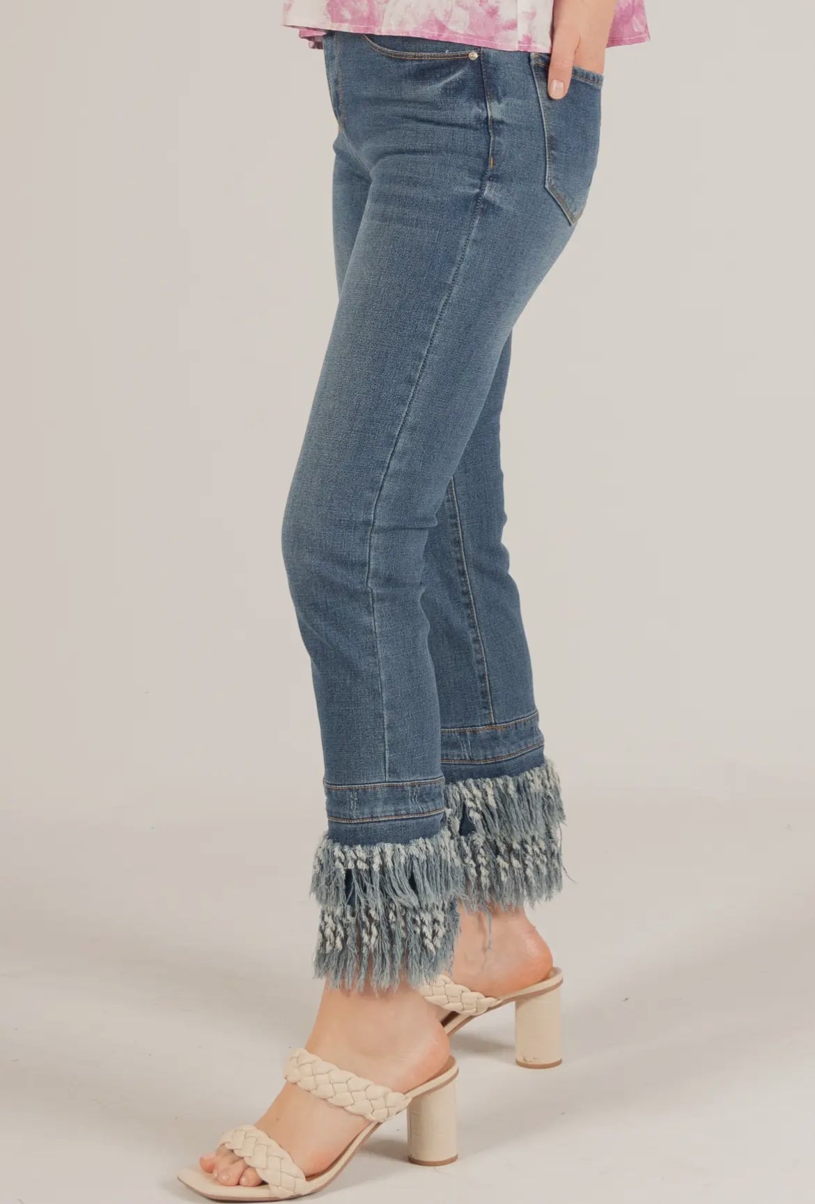 Before You Denim Fringe Jeans