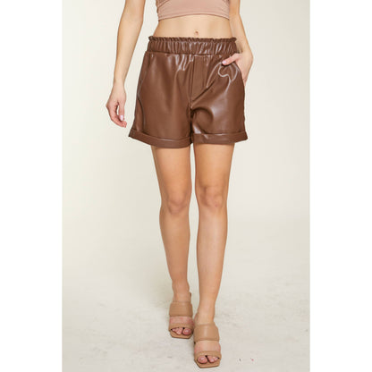 Faux Leather Shorts